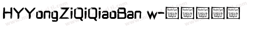 HYYongZiQiQiaoBan w字体转换